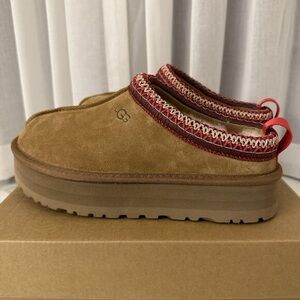 UGG Tan and Red Winter Boots